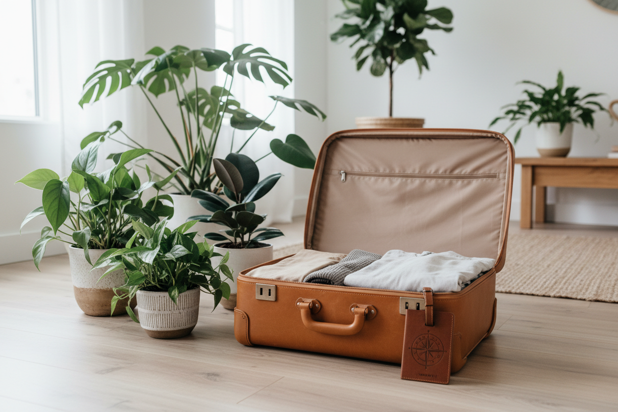 How to Keep Plants Alive While Traveling (Complete Guide for Every Trip Length)
