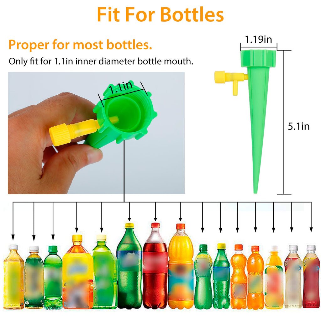 Automatic Plant Watering Spikes with Adjustable Drip Valve (24 & 48-pc Sets)