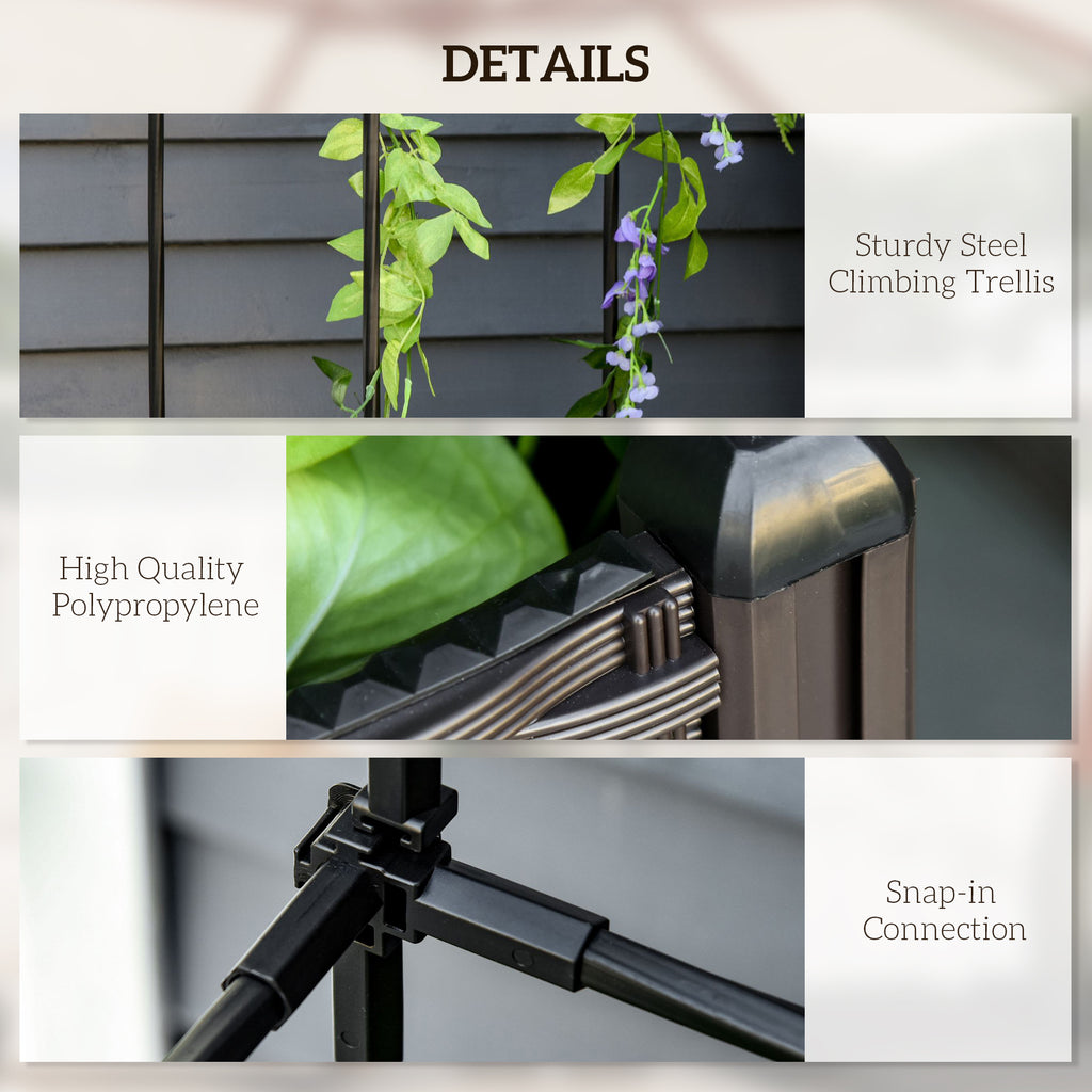 Self-Watering Raised Garden Bed with Trellis (69.7" Vertical Planter)