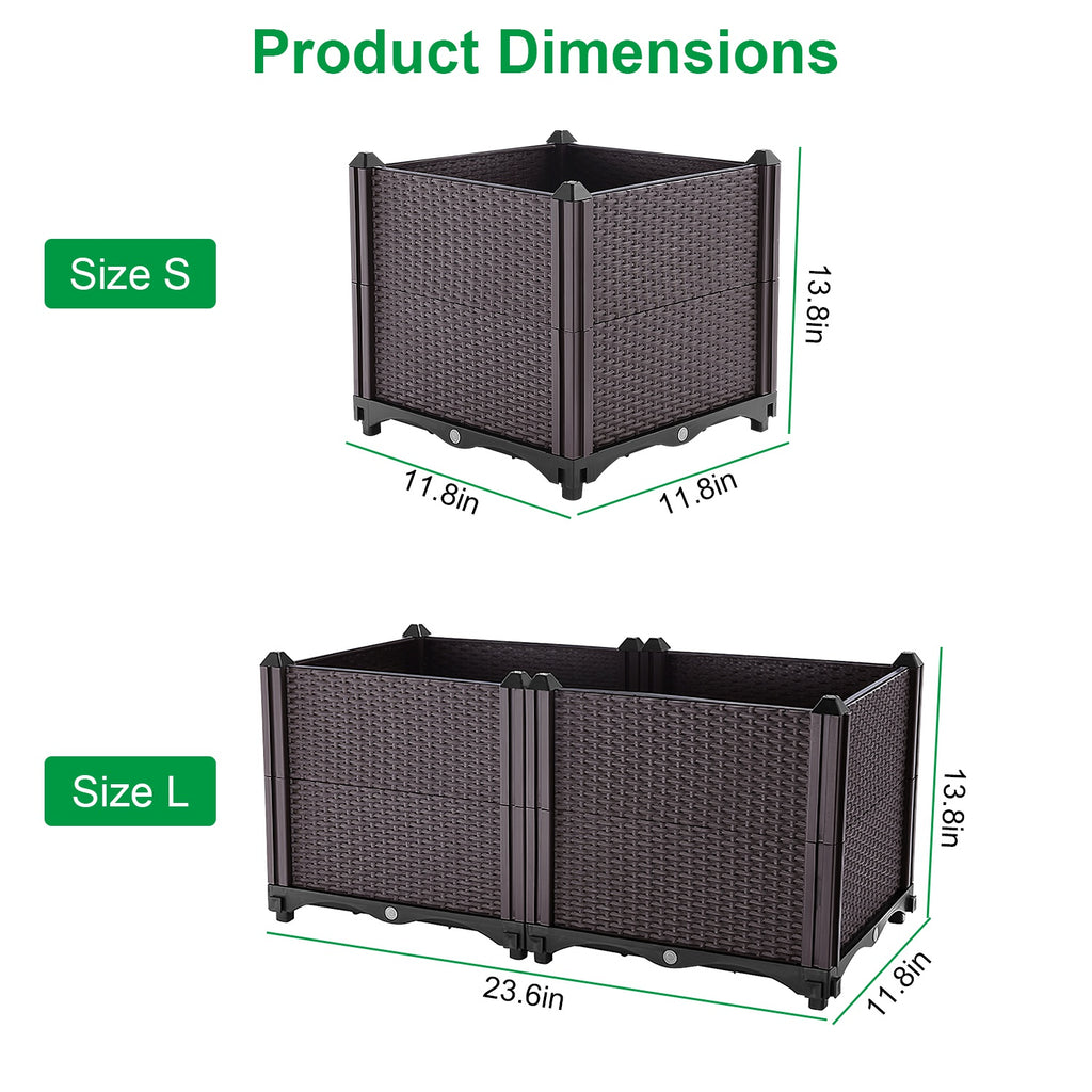 Self-Watering Raised Garden Bed – Elevated Planter Box for Vegetables, Herbs & Flowers