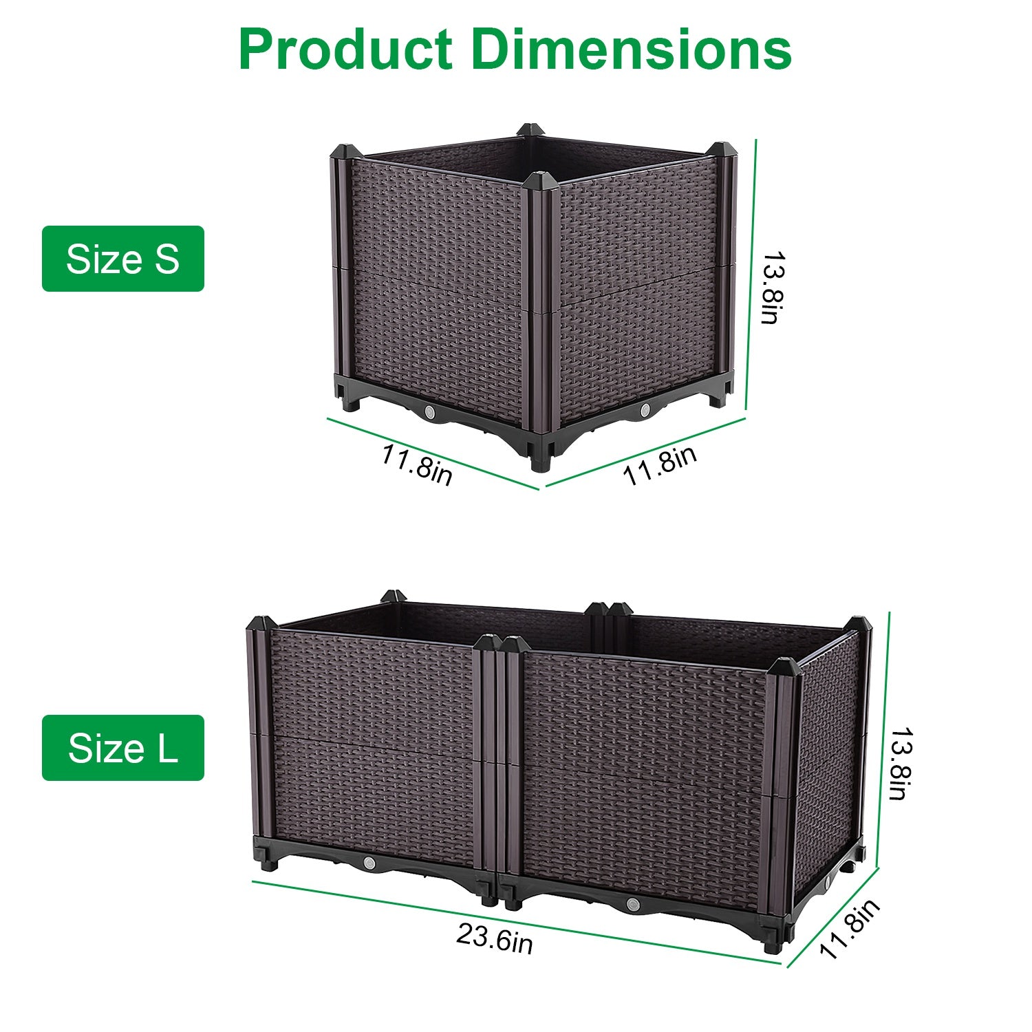 Self-Watering Raised Garden Bed – Elevated Planter Box for Vegetables, Herbs & Flowers