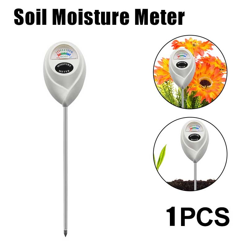 Soil moisture meter product packaging and features overview for home gardeners