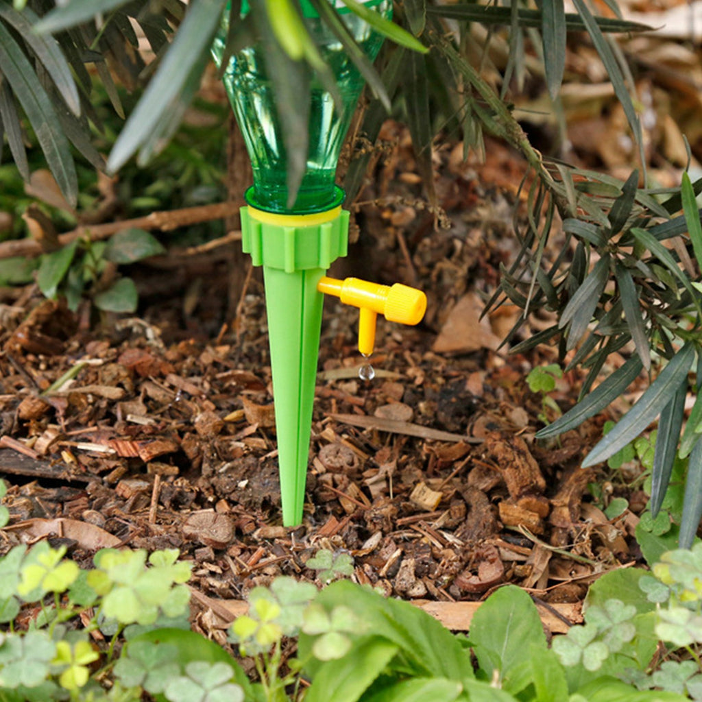 Automatic Plant Watering Spikes with Adjustable Drip Valve (24 & 48-pc Sets)